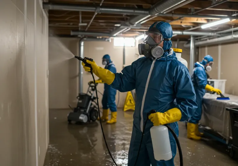 Basement Sanitization and Antimicrobial Treatment process in East Chattanooga, TN