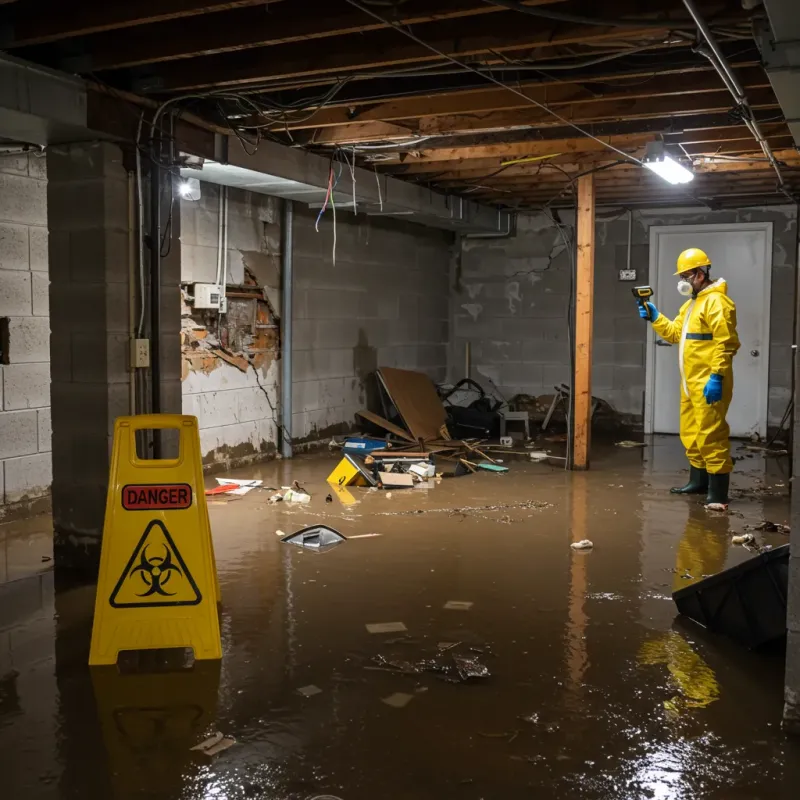 Flooded Basement Electrical Hazard in East Chattanooga, TN Property